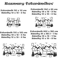 Fából készült képkeret a falra - Hegyek