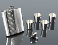 METAL fröccsös üveg 240 ml + 4 db 30 ml-es samponos flakon szett